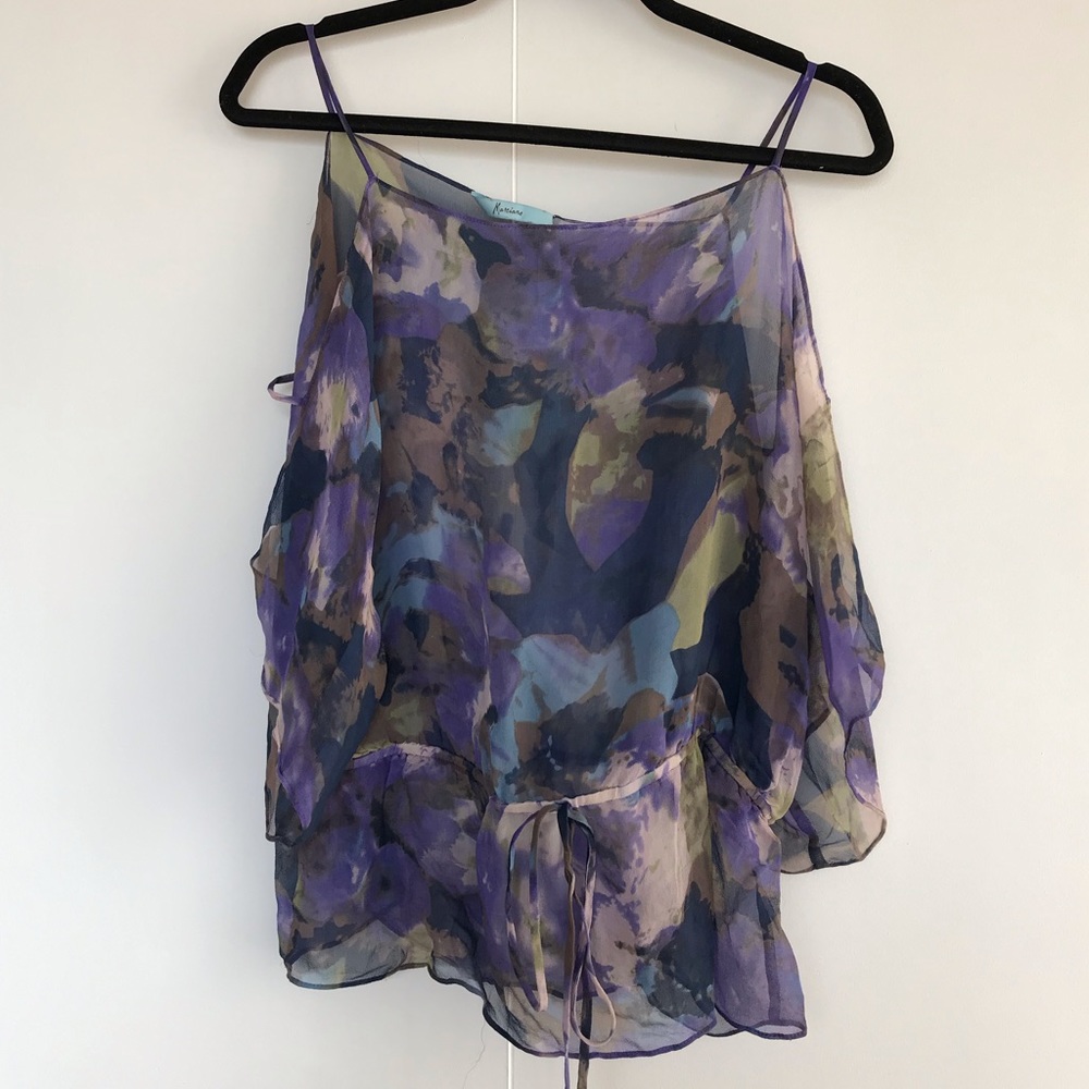 MARCIANO FLORAL PRINT BLOUSE